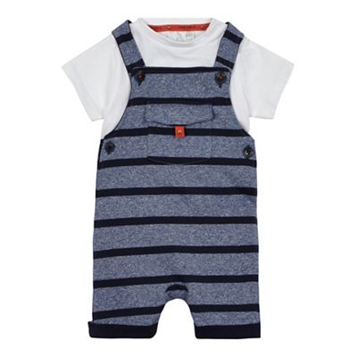 Baby boys' blue dungaree and t-shirt set